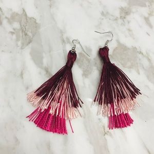 Three tier tassel earring